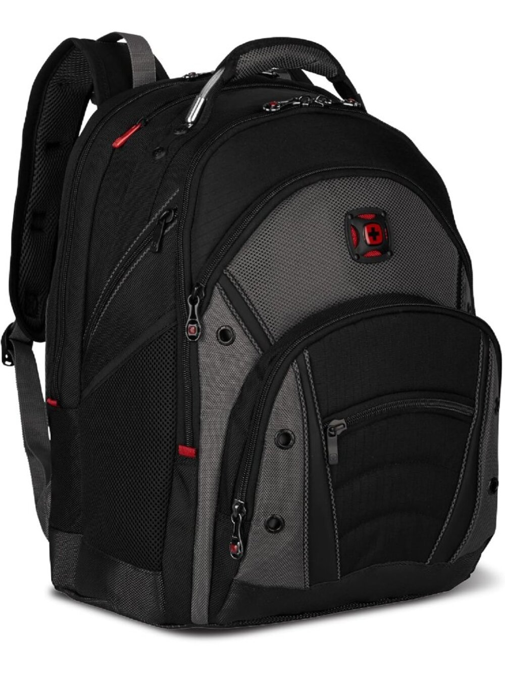 Stylish 16-Inch Laptop Backpack for Men & Women, Black/Grey, Durable & Versatile